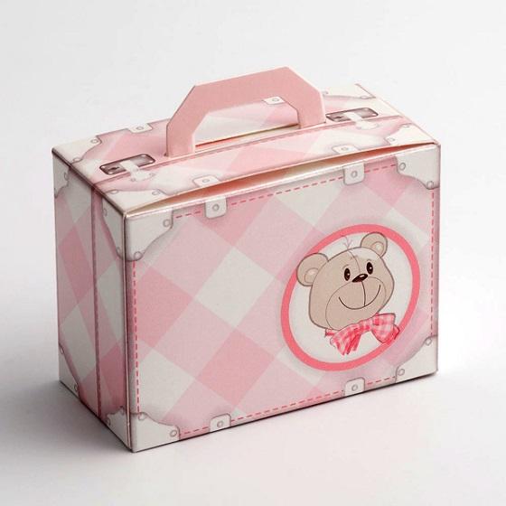 baby pink suitcase