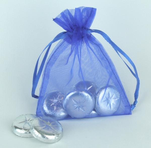 Medium Organza Bag With 5 Swiss Chocolate Rounds Optional