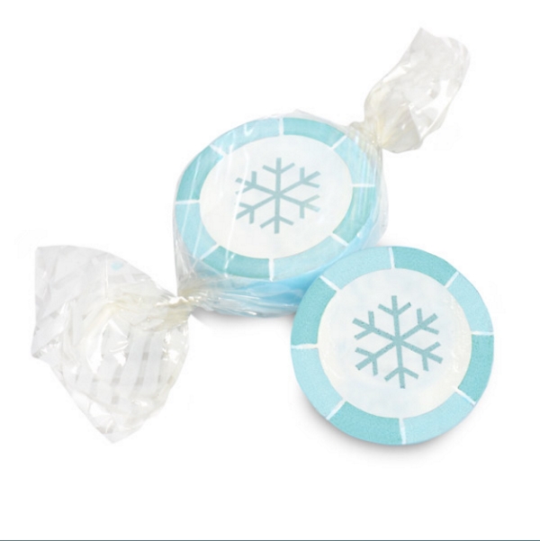 Blue Snowflake Christmas Rock Sweets Pack Of 50 Favour Fairy