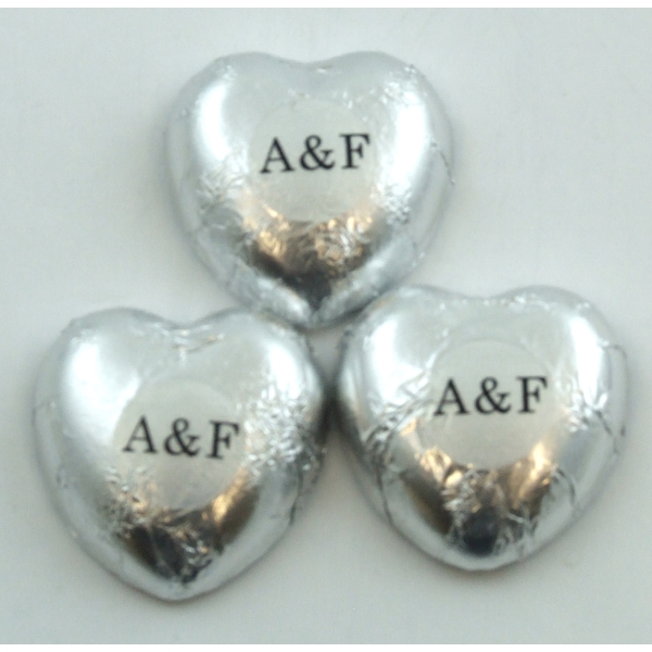 100 Personalised Swiss Chocolate Hearts - prom & graduation - Favour Fairy